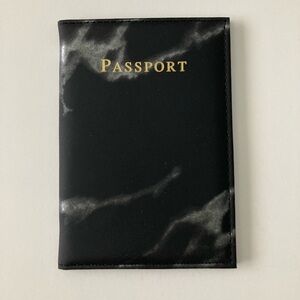 Marble Look Passport Cover Black